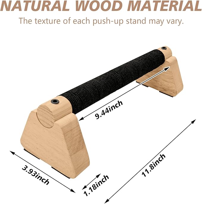 Parallettes Bars - Wooden Calisthenics Equipment for Handstand Training, Push Up Bars & Calisthenics Bar - Handstand Blocks and Pushup Handles for Men