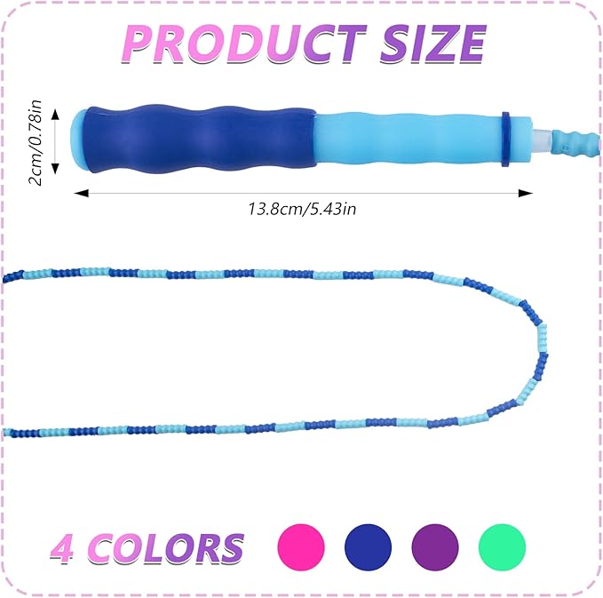 16 Pack Jump Ropes for Adults Kids, 9.2 Feet Adjustable Length Free Segmented Skipping Rope Bulk Soft Beaded Jumping Ropes for Women Men Exercise Training Workout Weight Loss