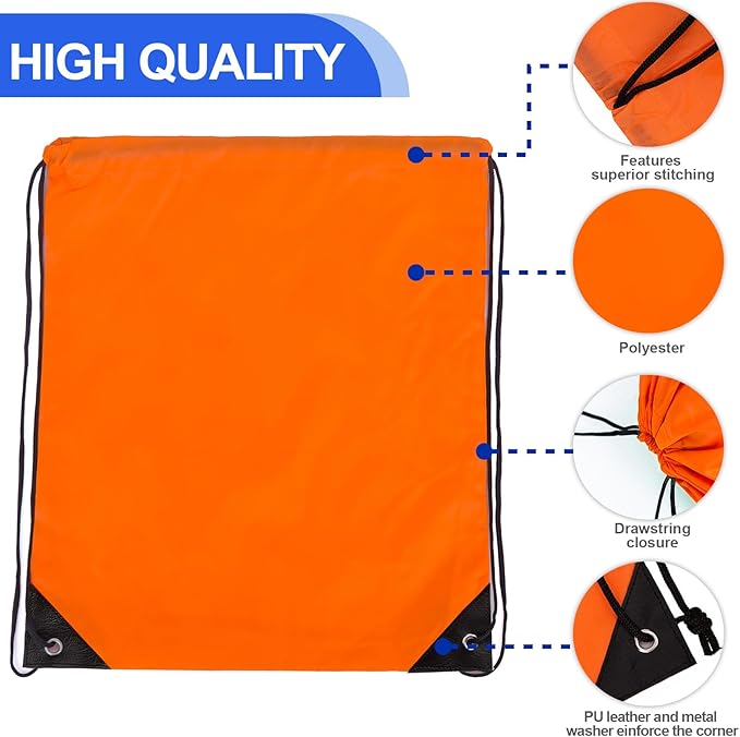 Drawstring Backpacks Bulk, 34Pcs Gym Bags, 6 Colors Gym Backpack for Men, Drawstring Bags Bulk, Draw String Back Bag Sports Backpack for School Sports and Outdoors