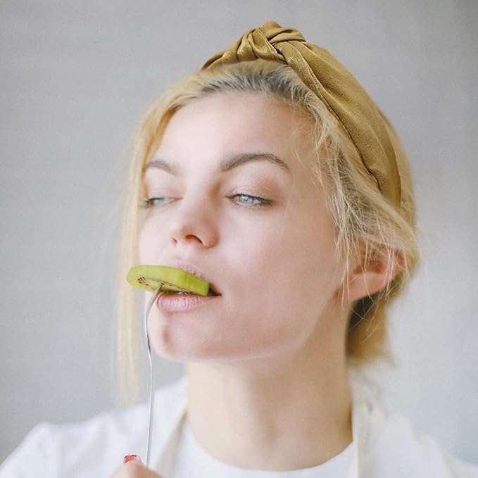 Madison Tyler Headbands for Women | Fashion Boho Top Knotted With Rhinestones Elastic Workout Hairbands | Outdoor and Party Non Slip