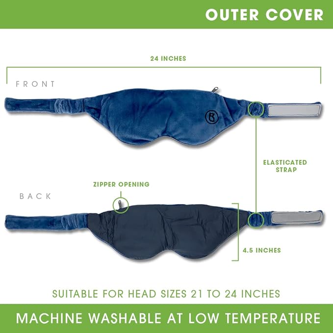 BARMY Weighted Sleep Mask (0.8lb/13oz, 5 Colors) Weighted Eye Mask for Sleeping, Eye Cover That Blocks Out Light to Help Relaxation and Night Sleep, Comfortable Blackout Sleeping Mask, Navy Blue