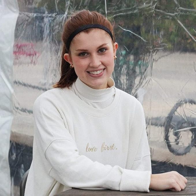 Sweaty Bands Womens Girls Headband - Non-Slip Velvet-Lined Exercise Hairband - Finish Line Charcoal 5/8-Inch