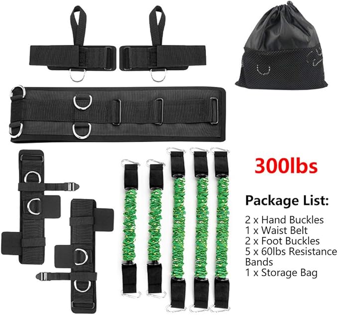 Boxing Resistance Bands Set for Speed and Agility, Workout Band Ankle Exercise Bands Legs Ankle Straps for Resistance Training Enhance Explosive Power