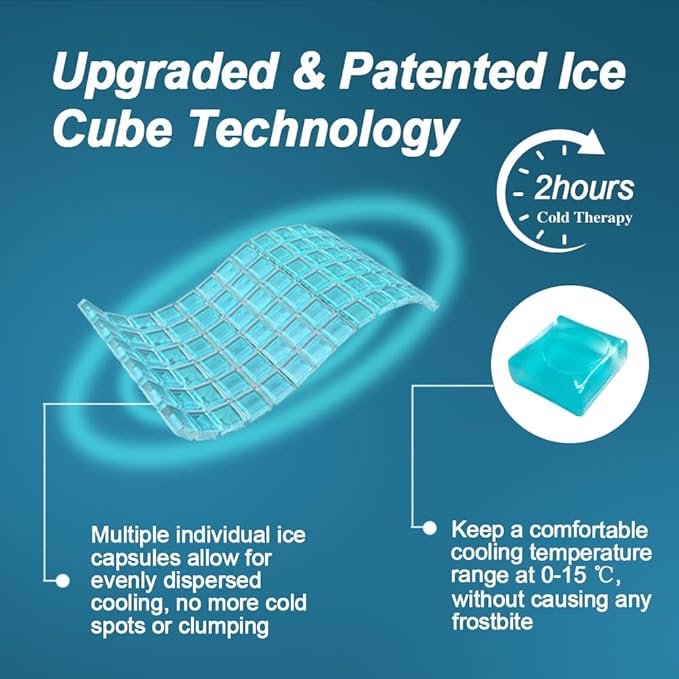 Ice Pack for Back Pain Relief, 2 Hours Long Lasting Cold Pack for Lower Back, Cold Therapy Flexible Ice Pack Wrap for Lumbar Pain, Sciatica, Coccyx, Swelling, Surgery