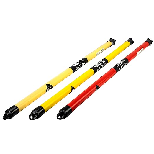 CanDo Slim WaTE Bar 3 Piece Set - 1, 2, 3 lbs, Total Body Workout Weighted Exercise Bar for Strength Training, Toning, and Physical Therapy