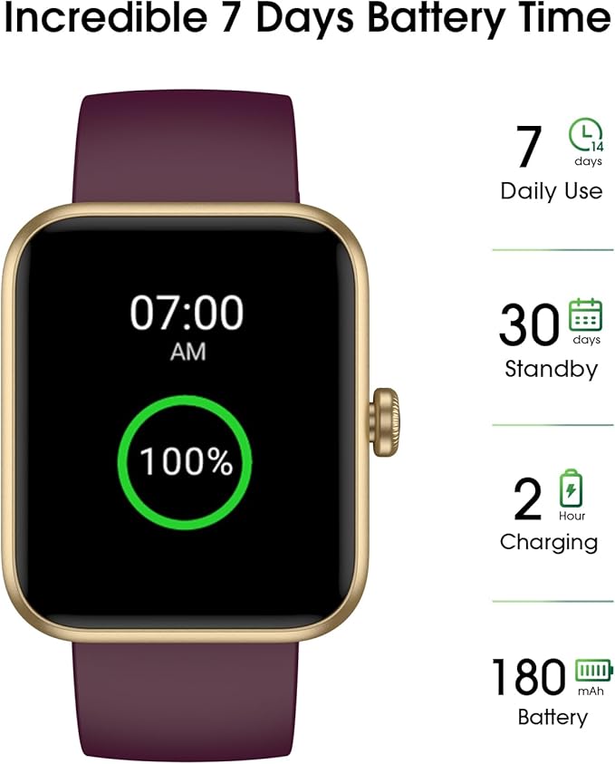 Smart Watch, Fitness Tracker with 45mm Touchcreen, Heart Rate Monitor, Blood Oxygen, Sleep Tracking Fitness Watch IP68 Waterproof Smartwatch for Men Women Compatible with Android iOS