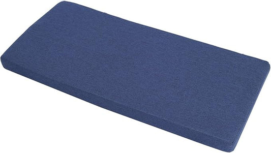 Custom Long Dining Bench Cushion for Indoor Furniture Non-Slip Rectangle Window Seat Cushions 60″x16″ Inch, Navy Blue