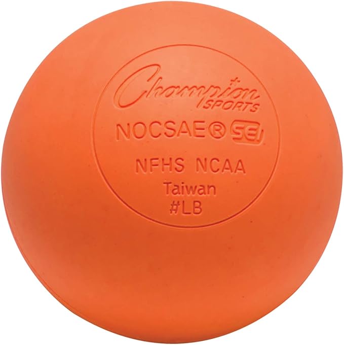 Champion Sports Lacrosse Balls: Official Size Sporting Goods Equipment for Professional, College & Grade School Games, Practices & Recreation - NCAA, NFHS and SEI Certified