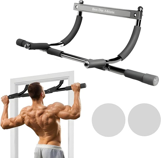 Ben Din Pull Up Bar for Doorway | Sturdy Steel Upper Body Fitness Workout Bar | Strength Training Pull-up Bar | Quick Installation Indoor Chin-Up Bar for Home Gym