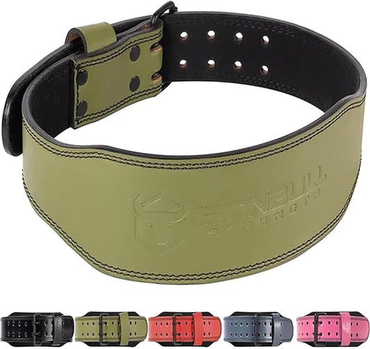 7mm Leather Weight Lifting Belt (IPF, USAPL, USPA, IPL USAW & IWF Approved) - 4" to 2” Tapered Premium Weightlifting Belt for Olympic Lifting, Powerlifting, Cross training, Gym, Workout & Weight Training - Weightlifting Belts for Men and Women