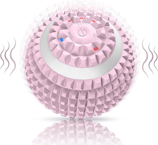 Uppye Vibrating Ball Massager, Vibration Massage Ball for Physical Therapy, Mobility Ball for Workout Recovery, Deep Tissue Massager for Pain Relief and Trigger Point Treatment (Pink)