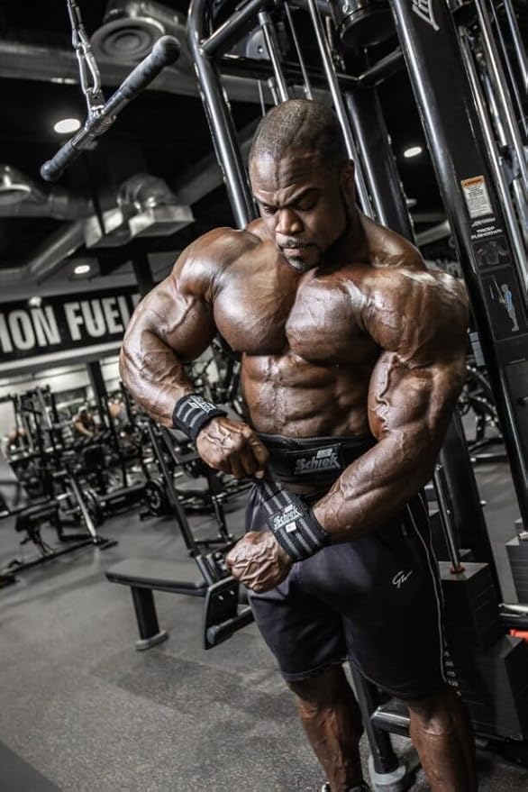 Schiek Sports Heavy Duty Wrist Wraps - Gym Workouts Wrist Support - Black Out Line Wrist Wraps