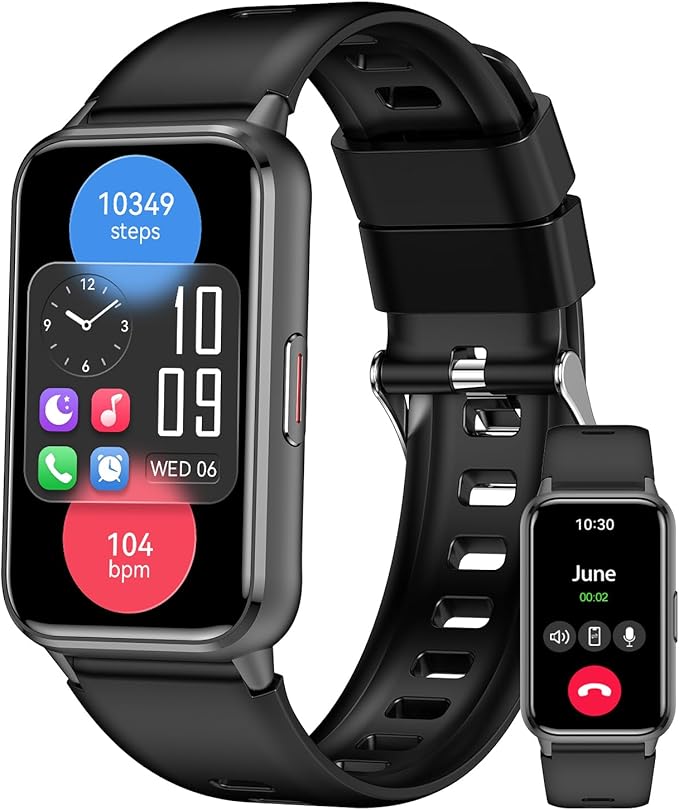 Smart Watch for Men, Fitness Tracker (Answer/Make Calls), with 1.47″ AMOLED Always-On Display, 24/7 Heart Rate, Sleep Tracking, 110+ Sport Modes, Custom Watch Faces,Compatible with Android&iPhone, A1