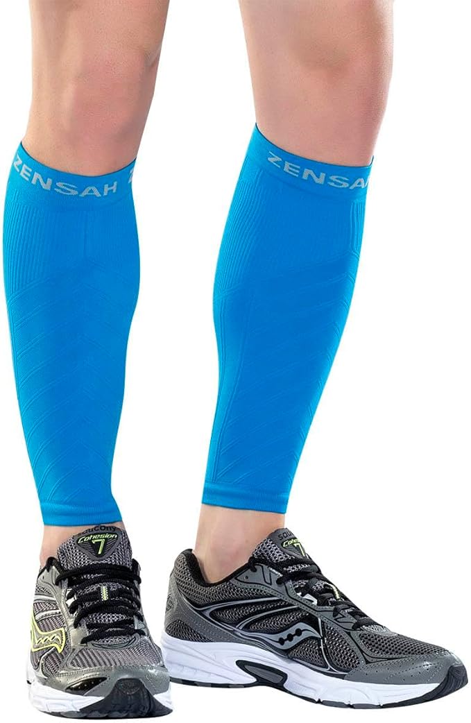 Zensah Running Leg Compression Sleeves - Shin Splint, Calf Compression Sleeve Men and Women