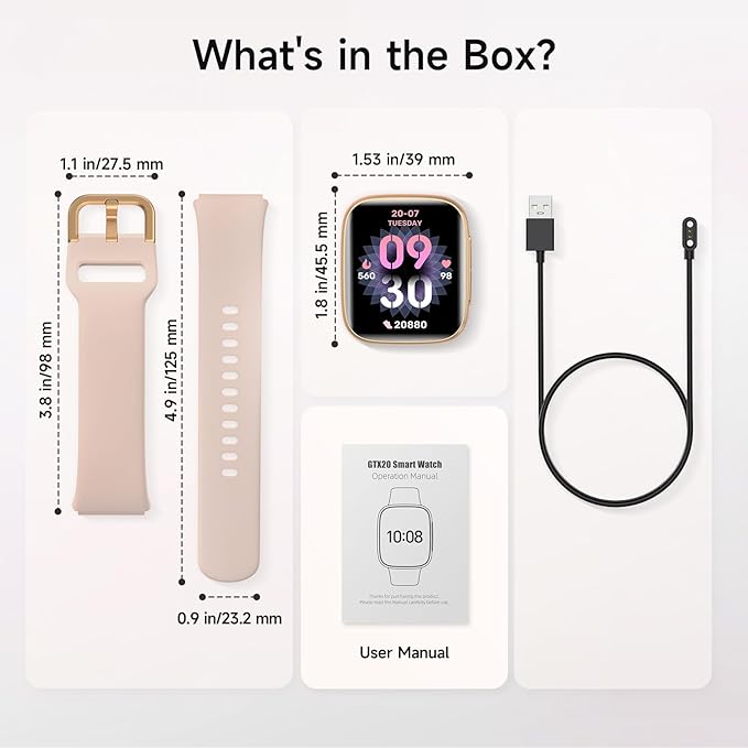 Smart Watch for Women, 1.85" AMOLED Screen Smartwatch Compatible iPhone/Samsung/Android (Answer/Make Call), 100+ Sport Modes Fitness Tracker with Heart Rate/SpO2/Sleep Monitor 3ATM Waterproof