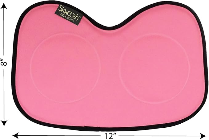 Skwoosh Row Pad Seat Cushion for Masters, Students, Scullers, Dragonboat, Outriggers, Accessories | Fits Concept2 | Gel Pressure Sitz Bone Comfort Relief | Made in USA (Pink)