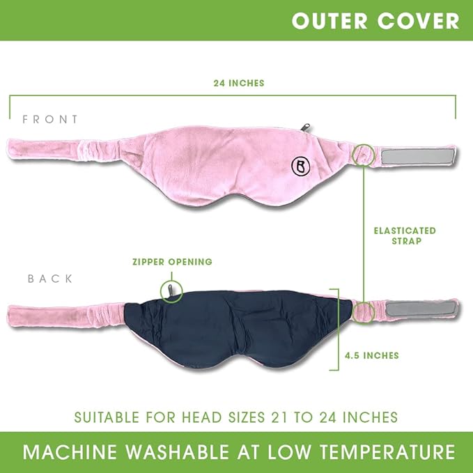 BARMY Weighted Sleep Mask for Women (0.8lb/13oz, 4 Colors) Weighted Eye Mask for Sleeping, Eye Cover That Blocks Out Light to Help Relaxation and Night Sleep, Comfortable Blackout Sleeping Mask, Pink