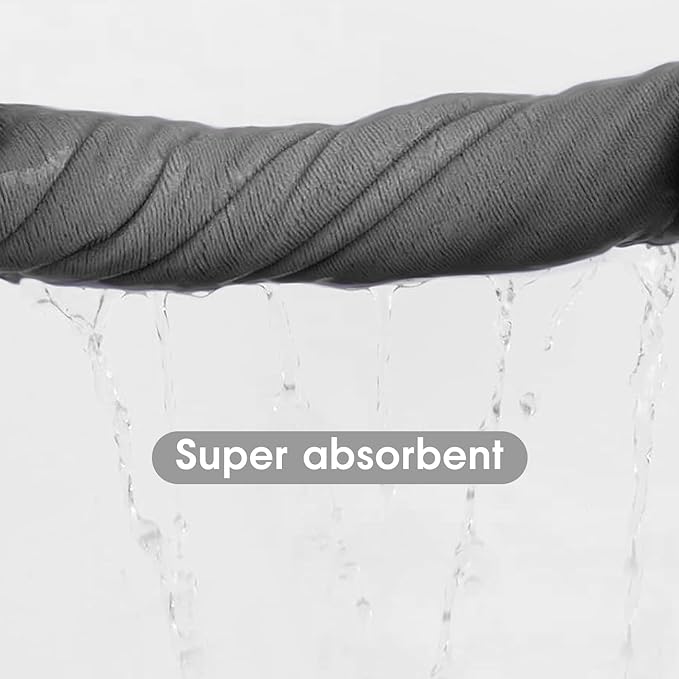 JML Microfiber Bath Towels, Bath Towel 2 Pack(30" x 60"), Oversized, Soft, Super Absorbent and Fast Drying, Multipurpose Use for Sports, Travel, Fitness, Yoga - Grey Diamond Pattern