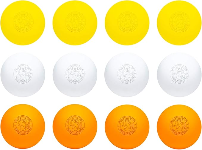 Signature Lacrosse Ball Set - Packs of 2, 4, 8, 12, and 120 - No Chemical Smell Massage Balls, Myofascial Release Tools, Back Roller, Muscle Knot Remover