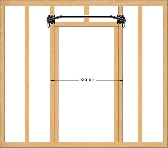 SELEWARE Heavy Duty Welded Pull Up Bar, Versatile Doorway Wall Mount, Joist Mounted, and Ceiling Mounted Chin Up Bars, Thick Metal Sturdy Construction for Full Body Workouts Support 500 lbs