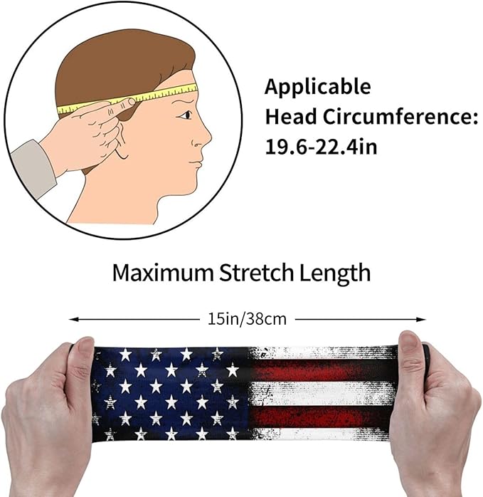 Sports Headband Moisture Wicking Sweatband for Men Women Running Cycling Yoga Fitness Workout