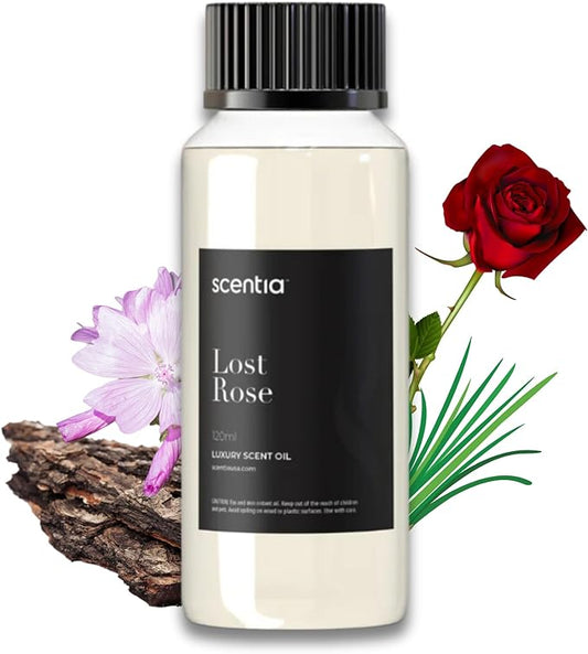 Hotel Diffuser Oil Inspired by Fairmont Hotel Scent - 120 mL 4.06 fl oz - Refill Diffuser Oil Blend Rose, Oud Wood & Clove Notes for Aromatherapy Diffusers - Lost Rose, Mothers Day Gift