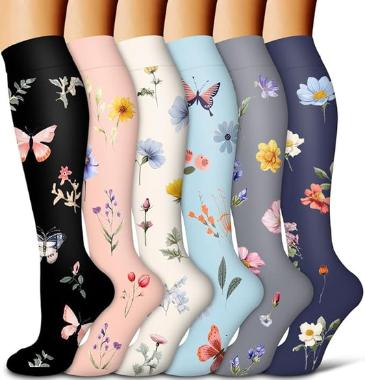 COOLOVER Compression Socks for Women and Men - Best for Circulation, Running, Athletic, Recover, Nurse, Travel