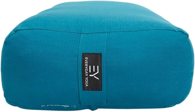 Everyday Yoga Premium Bolster, Meditation Pillow, Super Soft & Lightweight with Carry Handle - Firm Support for Restorative Yoga, Multi-color