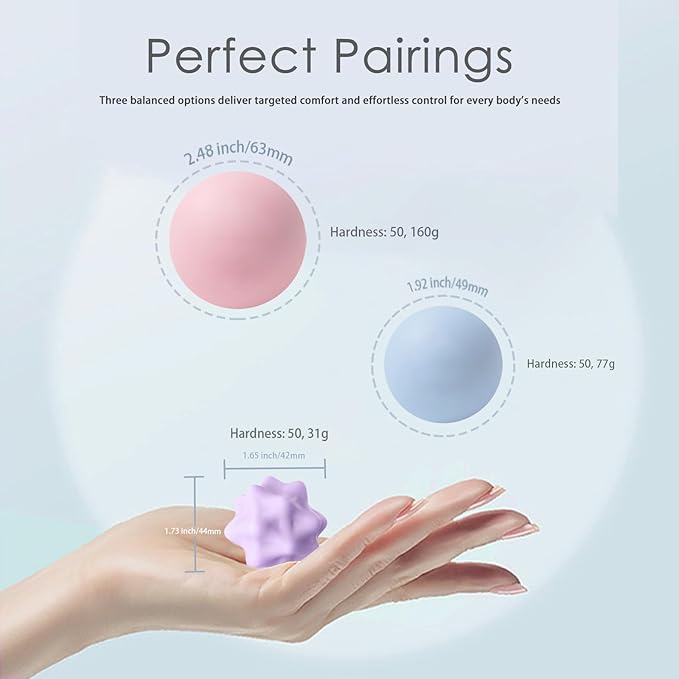 Massage Lacrosse Balls for Yoga and Myofascial Release - Deep Tissue Massage,Trigger Point Therapy and Foot Plantar Fasciitis,Muscle Knots,Relieving Muscle Pain,Muscle Soreness Balls