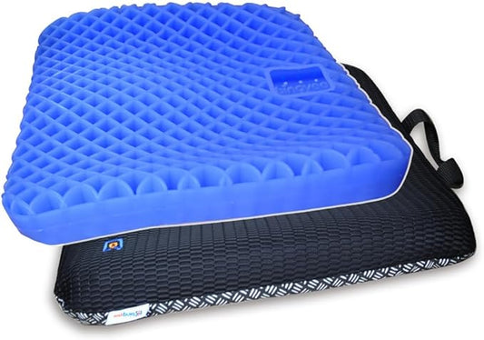 Gel Seat Cushion 1.8 Inch Thick Seating Pad Orthopedic Chair Cushions for Pressure Relief Gel Pads for Office Chair, Car, Home, Wheelchair, Kayak Cushion, Stadium Cushion
