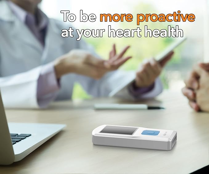 EMAY Portable ECG Monitor | Record ECG and Heart Rate | Compatible with Smartphone and PC