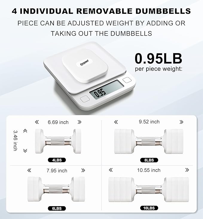 15LB 20LB 40LB 50LB Adjustable Dumbbell Set Free Weights Dumbbells Set for Women Men Hand Weights Sets Adjust Dumbbell Weight Sets for Home Gym Exercise Workout Strength Training Equipments