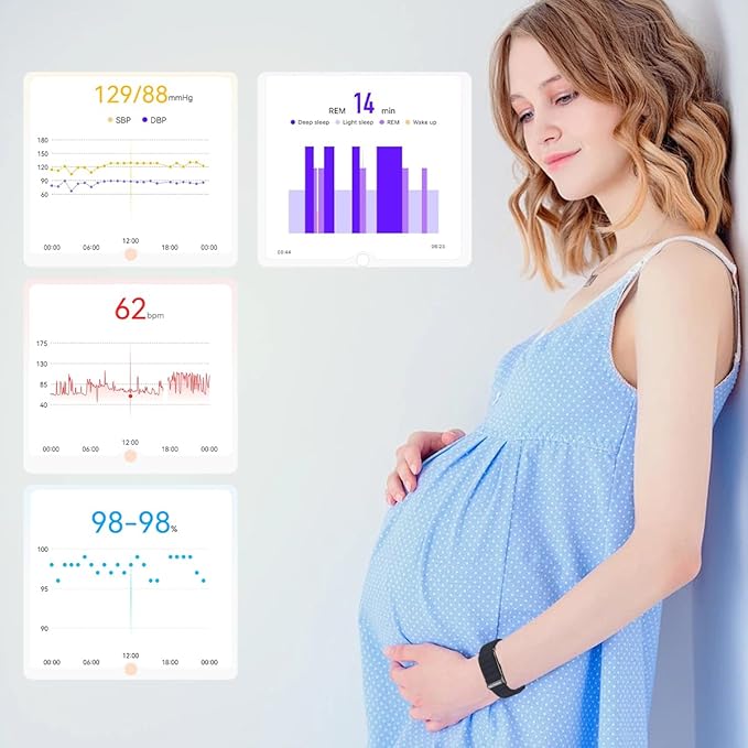 Smart Bracelet Activity Fitness Tracker, Health Wristband, Screenless Ultra Lightweight 17g Wearable 24/7 BP Health Monitor, 100+ Modes, Improve Sleep, Heart Rate Tracking for Women Men Free App