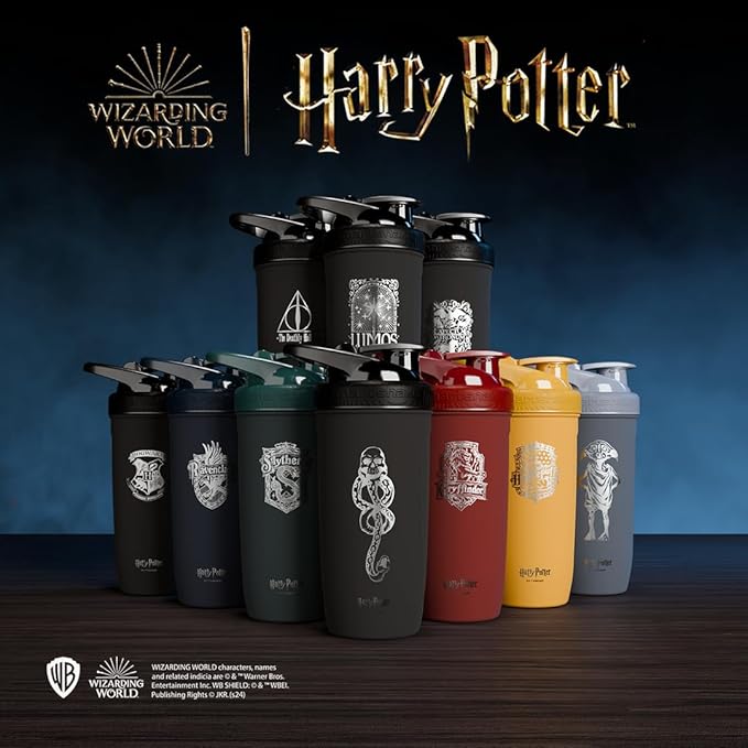 Smartshake Reforce Stainless Steel Harry Potter Dark Mark Logo Shaker Bottle (900 ml/30 oz) | Light Weight Resistance Sports Shaker Bottle with a Soft Lid | Leakproof, BPA Free & DEHP Free