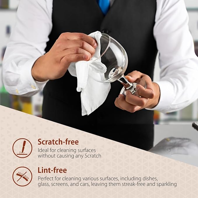 H4N Microfiber Cleaning Cloth Roll, 85 Pack Micro Fiber Cloth for Cleaning, Tear Away Towels, Ultra Absorbent, Non-Abrasive, Reusable and Washable Cleaning Supplies, 11.81" x 11.81", White