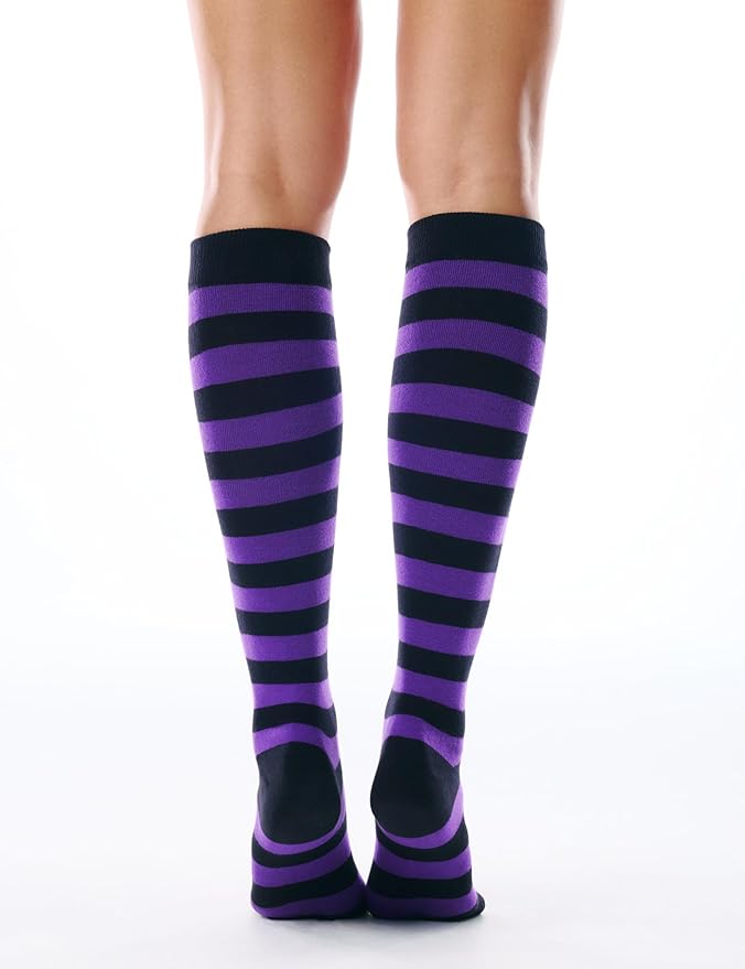 FITRELL Women's Knee High Socks Outdoor Sport Athletic Socks Casual Stripe Tube Socks 1-4 Pack