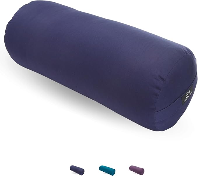 Everyday Yoga Premium Bolster, Meditation Pillow, Super Soft & Lightweight with Carry Handle - Firm Support for Restorative Yoga, Multi-color
