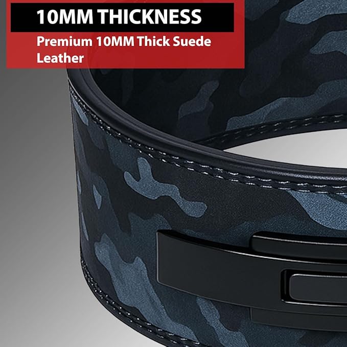 IBRO Powerlifting Lever Gym Belt – Power 8MM, 10MM or 13MM Extreme Heavy Duty Genuine Leather Belts - Squats Deadlifts Bodybuilding Weight Lifting IPF Power Lifting Strongman for Men