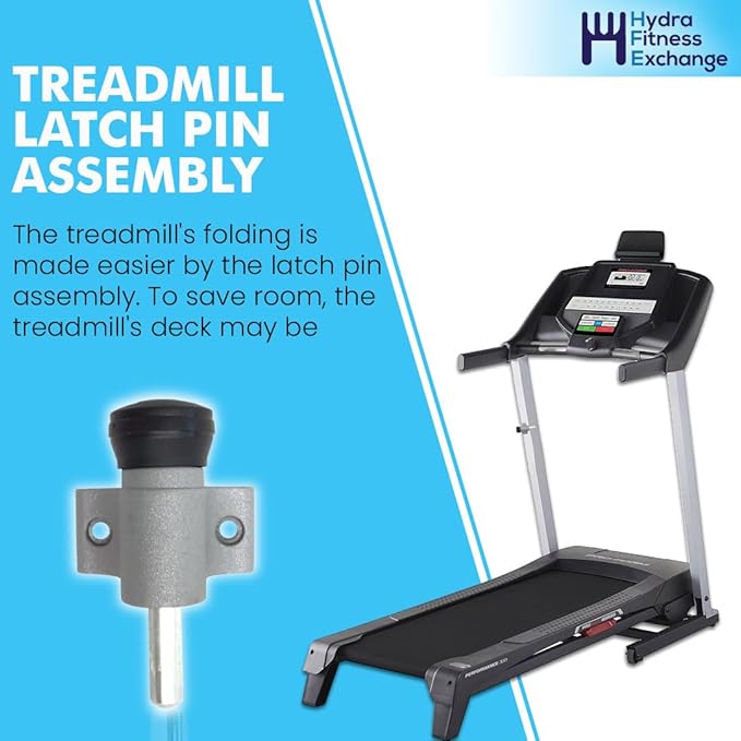 Treadmill Latch Pin Assembly | Secure Locking Mechanism Spring Pin & Safety Latch Housing for Folding Treadmills | Storage Lock Pin P/N 391670 | Compatible with Gold's Gym 430I