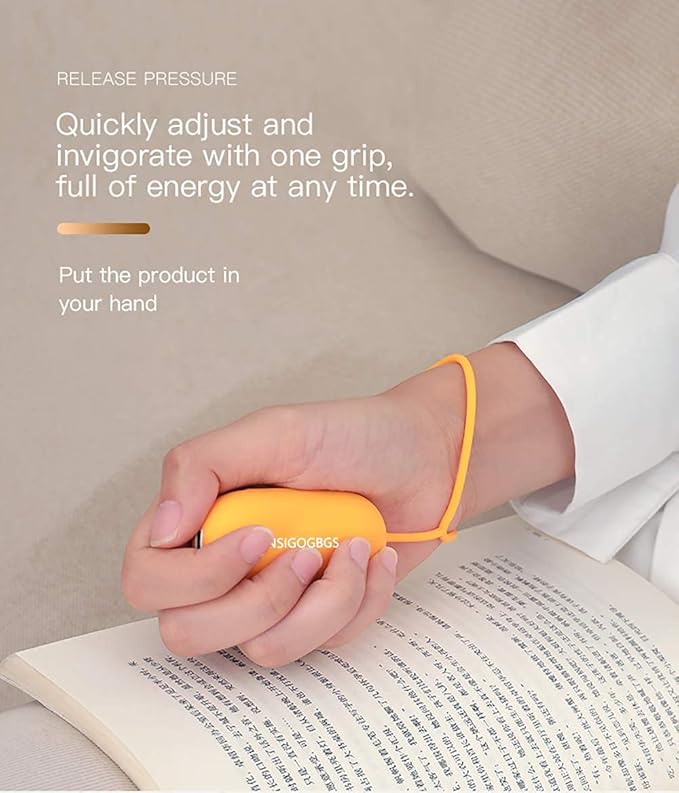 Brain Massage Adjust Heart Rate,Headache Focus Attention,Small and Easy to Carry,Improve Deep Sleep (Yellow)