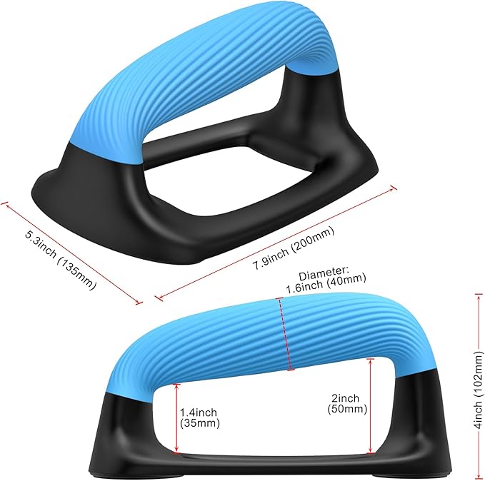 Kipika Push Up Bars, Pushup Stands With Thickened Soft Plastic Handle, Stable and Non-Slip Base, Pushup Handles Perfect for Floor Strength Training