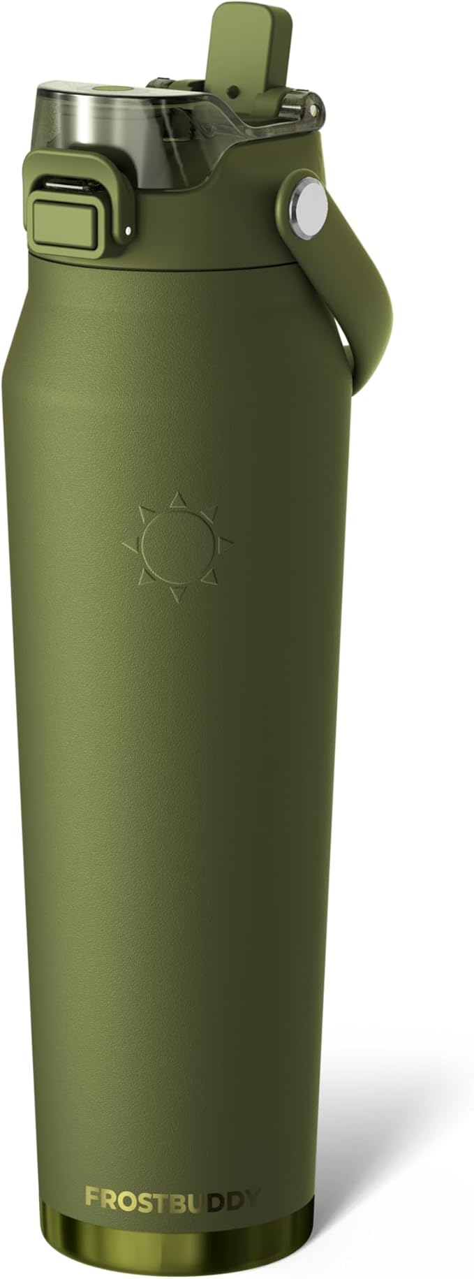 Frost Buddy 32oz Insulated Water Bottle with Straw & Chug Lid | Leak-Proof Stainless Steel | 24-Hours Cold | Sweat-Proof, Cup Holder Friendly | Ideal for Gym, Travel, Sports & Everyday Hydration