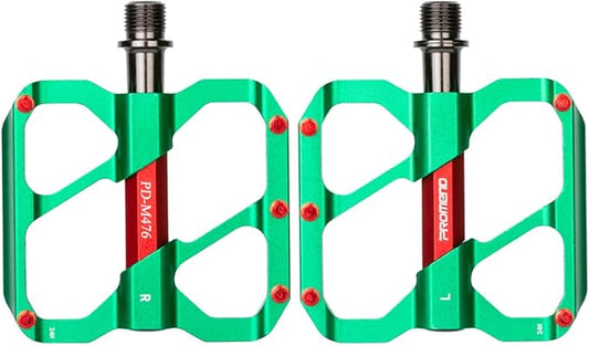 Bike Pedals - 3 Bearings Alloy Platform, Non-Slip 9/16" MTB Cycling Pedals (Durable Lightweight Design)