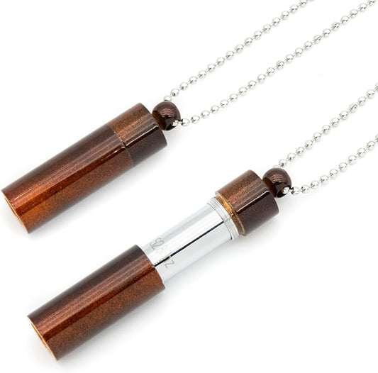 528 Hz Meditation Necklace Breathing Frequency Sound Healing Device by Adjusting The Breathing for Anxiety & Stress Relief Mindfulness (Brown)