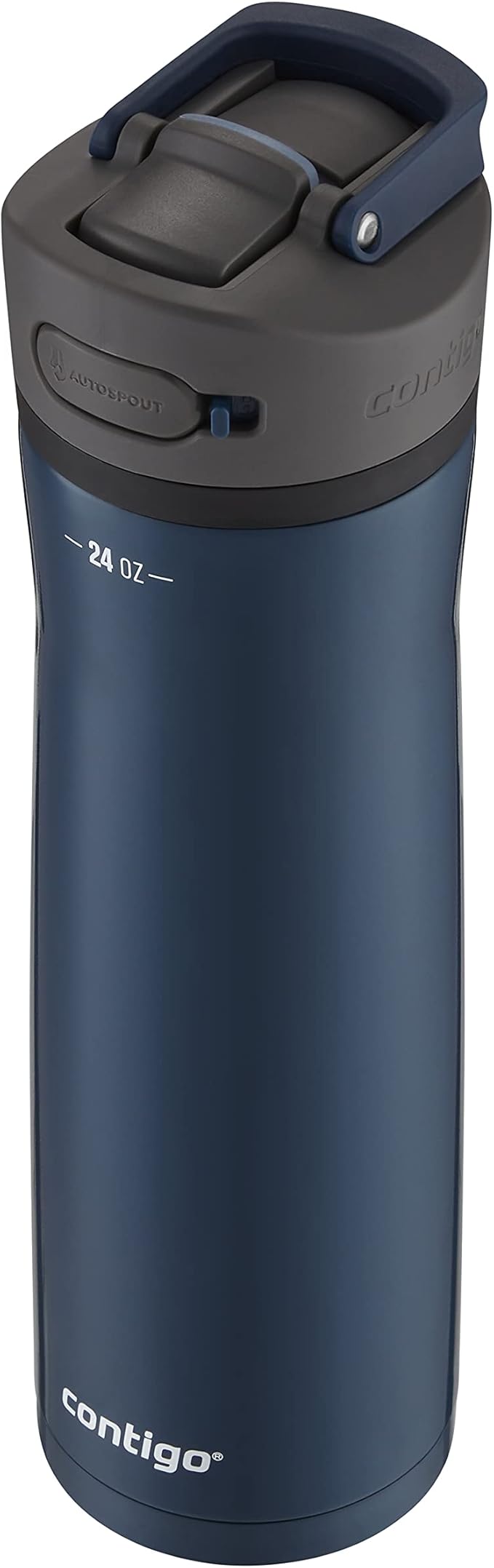 Contigo Ashland 2.0 Leak-Proof Water Bottle with Lid Lock and Angled Straw, Dishwasher Safe, Interchangeable Lid, 24oz, Blueberry