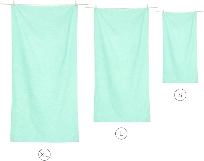 Dock & Bay Beach Towel - Quick Dry, Sand Free - Compact, Lightweight - 100% Recycled - Includes Bag - Essential - Rainforest Green, Extra Large (200x90cm, 78x35)