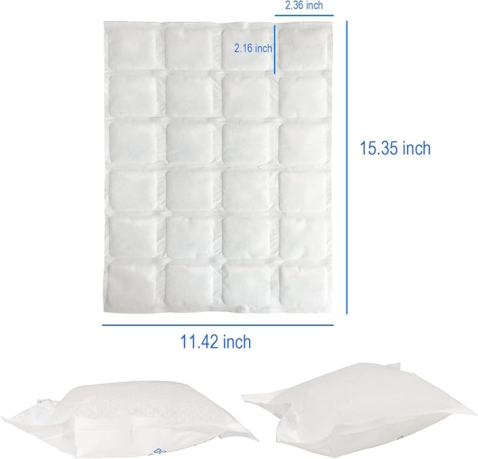Dry Ice Packs for Shipping Frozen Food & Perishables - 10 Sheets (24 Small Ice Packs Per Sheet) | Long Lasting Cold Ice Pack for Coolers, Lunch Boxes & Insulated Bags | More Than 24 Hours