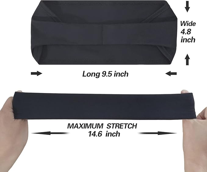 Mens Running Headband,5Pack,Mens Sweatband Sports Headband for Running,Cycling,Basketball,Yoga,Fitness Workout Stretchy Unisex Hairband