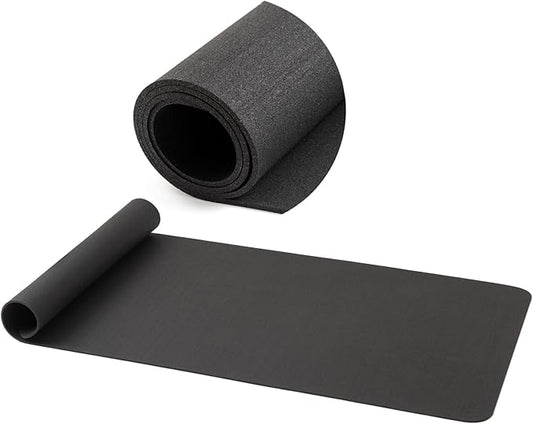 Treadmill Mat for Home Gym - High Density Treadmill Walking Pad Exercise Bike Equipment Mat, Suitable for Floor Carpet, 51.4" x 24", 4 mm Thick, Black