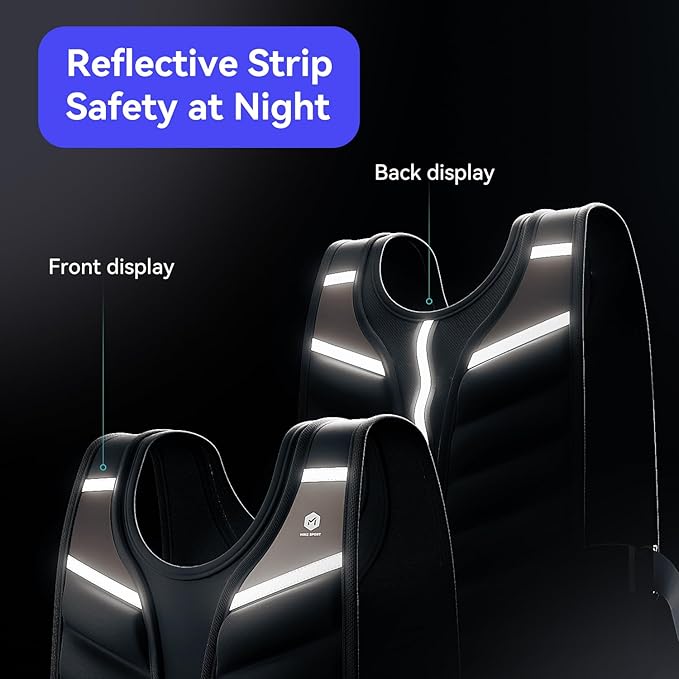 Weighted Vest for Women Men,10lb/15lb/20lb Weight Training Vest for Workout,Rucking Vest with Reflective Stripe,Body Weight Vests for Strength Training,Running,Walking,Weightlifting